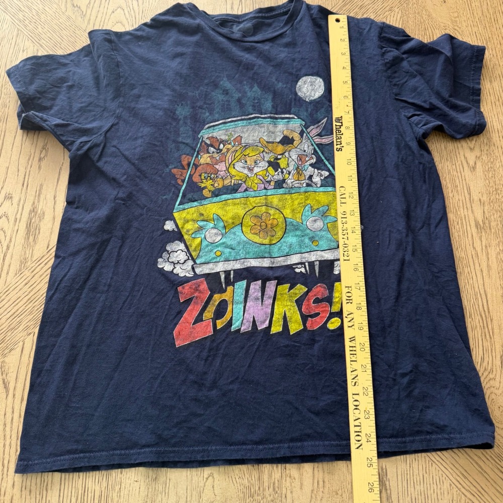 Warner Bros Men's Large Zoinks Looney‎ Tunes Scooby Doo Collab Tee - Picture 4 of 7